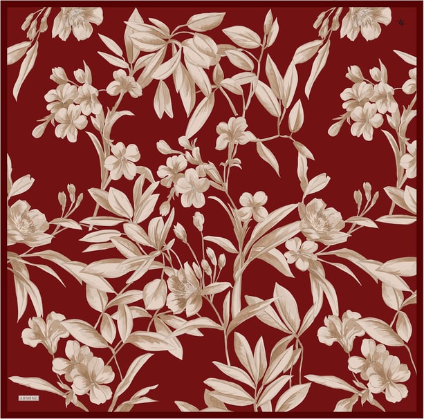 Armine Desenli Saf İpek Sura Eşarp 9324-57