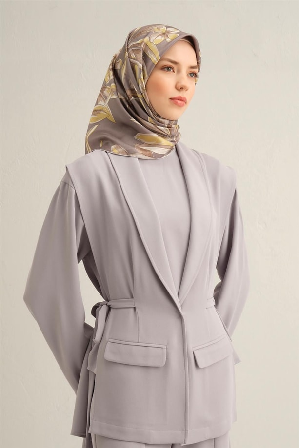 Armine Desenli Saf İpek Twill Eşarp 9324- 35