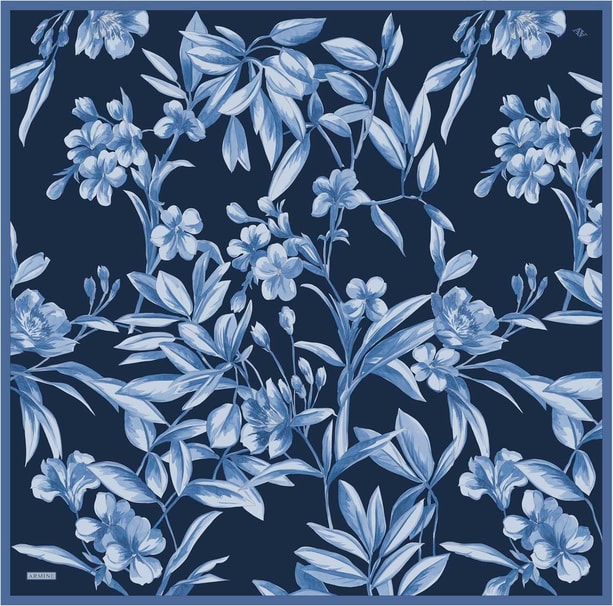Armine Desenli Saf İpek Twill Eşarp 9324-51
