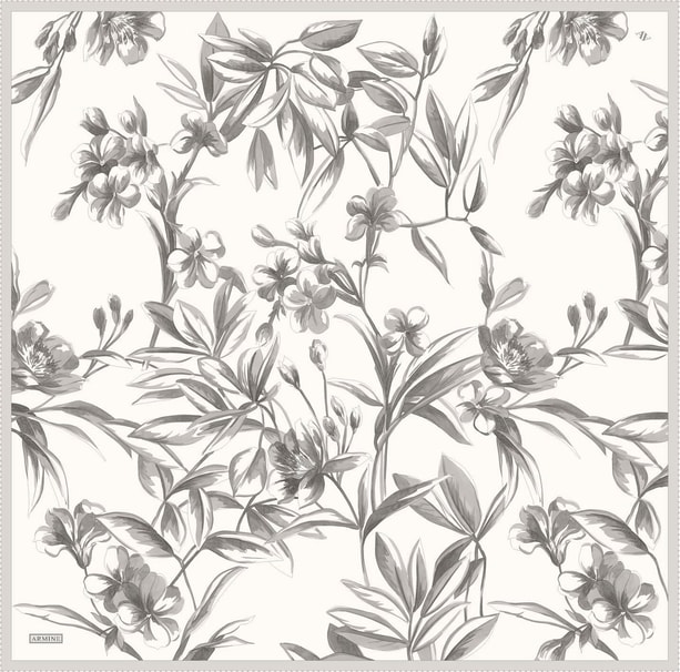 Armine Desenli Saf İpek Twill Eşarp 9324-80