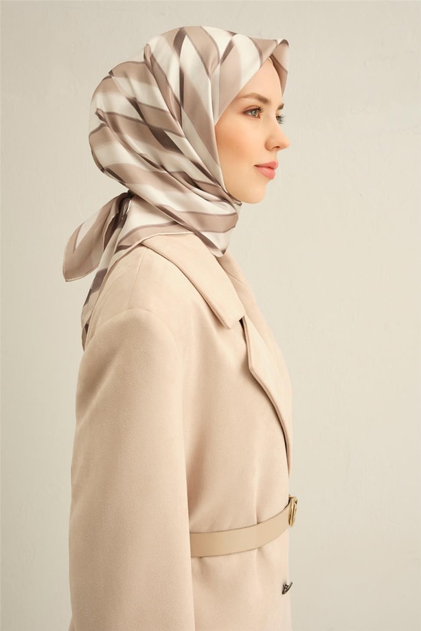 Armine Dijital Saf İpek Eşarp 9325D (S) 81