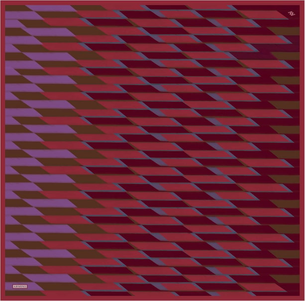 Armine Desenli Saf İpek Twill Eşarp 9325- 83