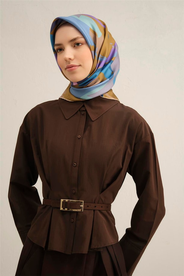 Armine Dijital Saf İpek Eşarp 9328D (S) 31