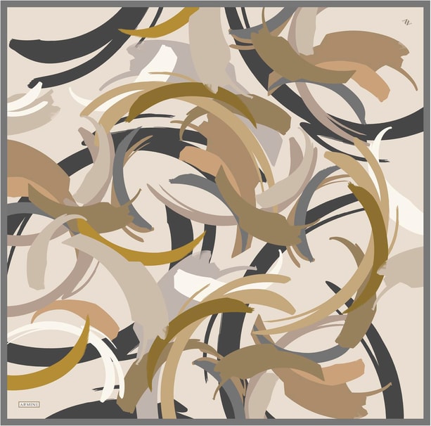 Armine Desenli Saf İpek Sura Eşarp 9328-34