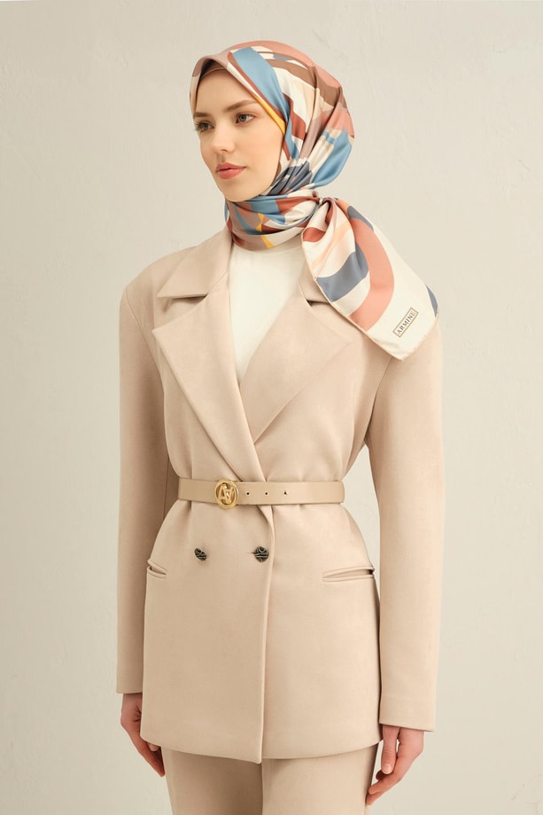 Armine Dijital Saf İpek Eşarp 9328D (S) 38