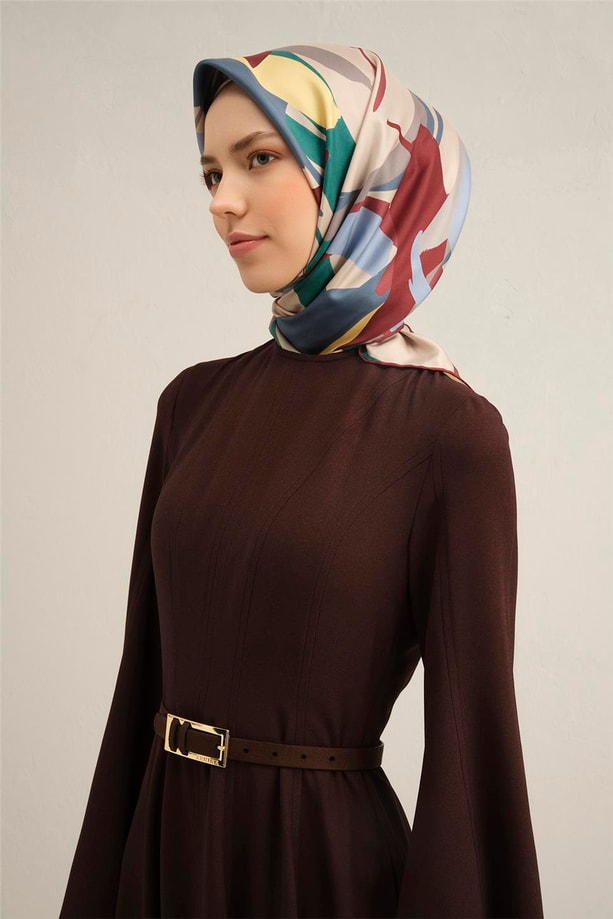 Armine Dijital Saf İpek Eşarp 9328D (S) 50