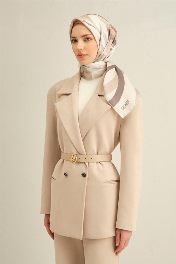 Armine Dijital Saf İpek Eşarp 9328D (S) 86