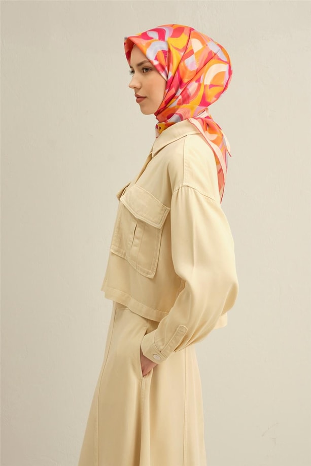 Armine Dijital Saf İpek Eşarp 9329D (T) 31