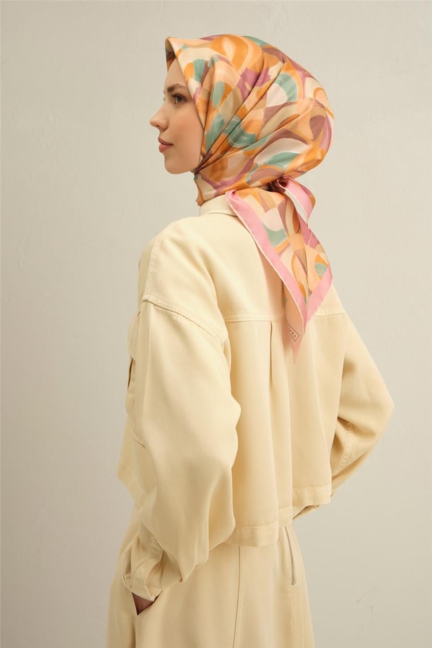 Armine Dijital Saf İpek Eşarp 9329D (T) 34