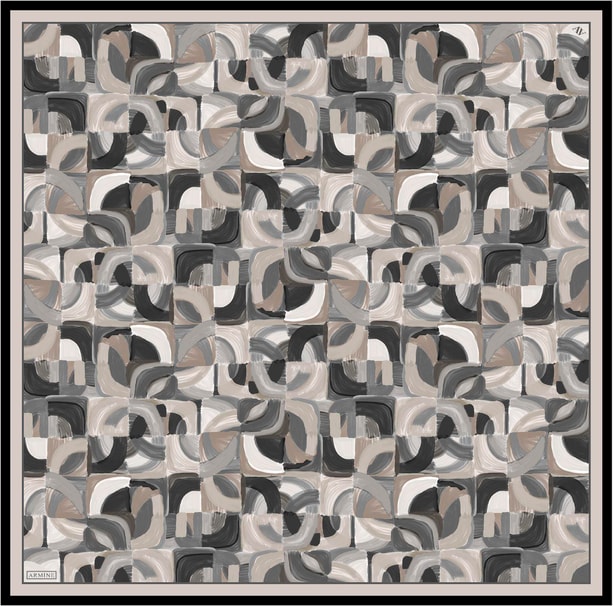 Armine Desenli Saf İpek Twill Eşarp 9329-85