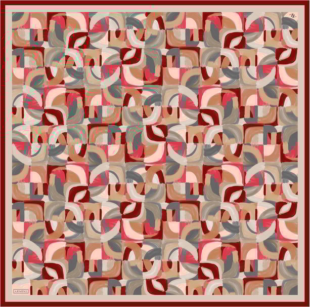 Armine Desenli Saf İpek Sura Eşarp 9329-02