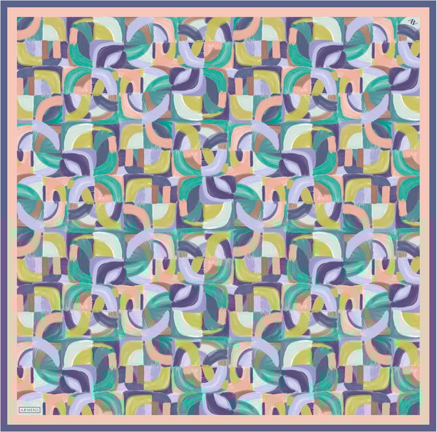 Armine Desenli Saf İpek Sura Eşarp 9329-05