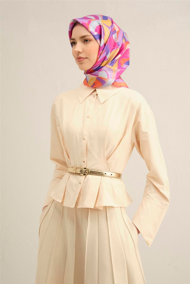 Armine Dijital Saf İpek Eşarp 9329D (S) 32