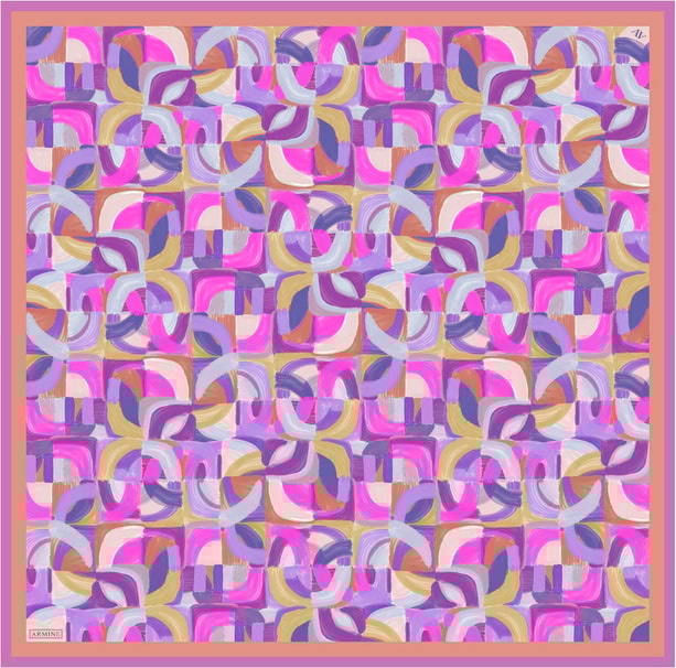 Armine Desenli Saf İpek Sura Eşarp 9329-32