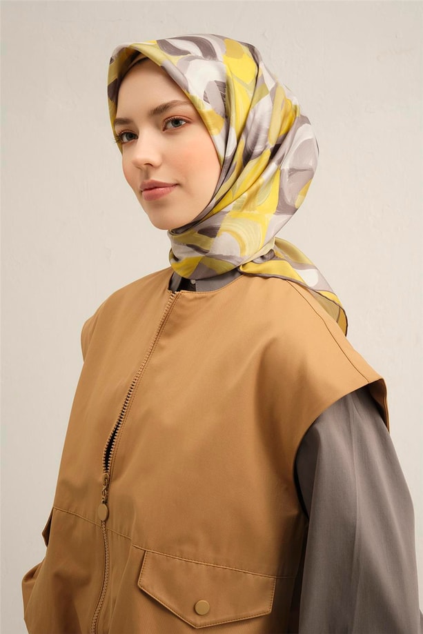 Armine Dijital Saf İpek Eşarp 9329D (S) 58