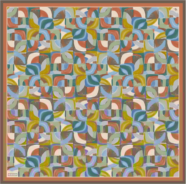 Armine Desenli Saf İpek Sura Eşarp 9329-84