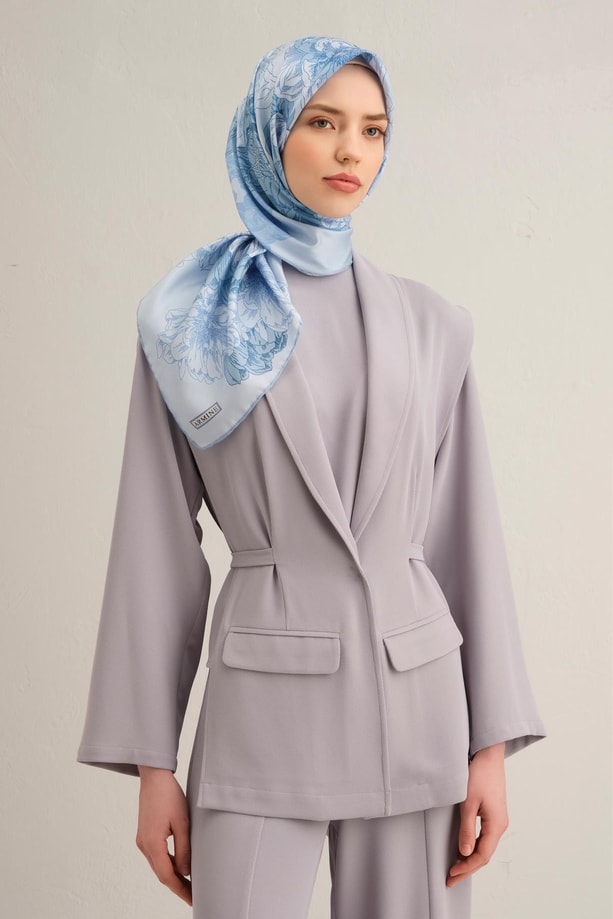 Armine Dijital Saf İpek Eşarp 9330D (T) 81