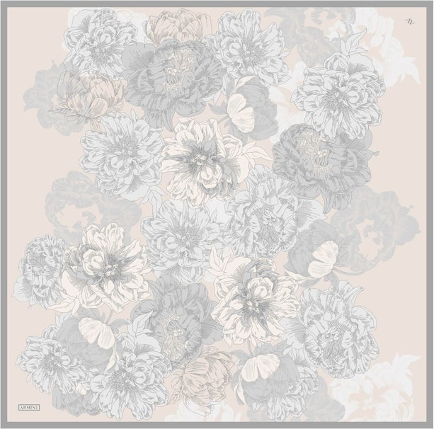 Armine Desenli Saf İpek Sura Eşarp 9330-02