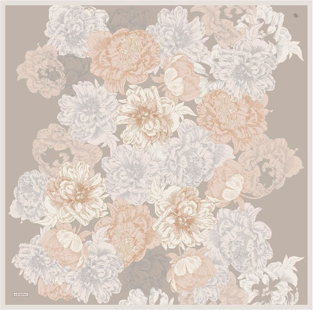 Armine Desenli Saf İpek Sura Eşarp 9330-31