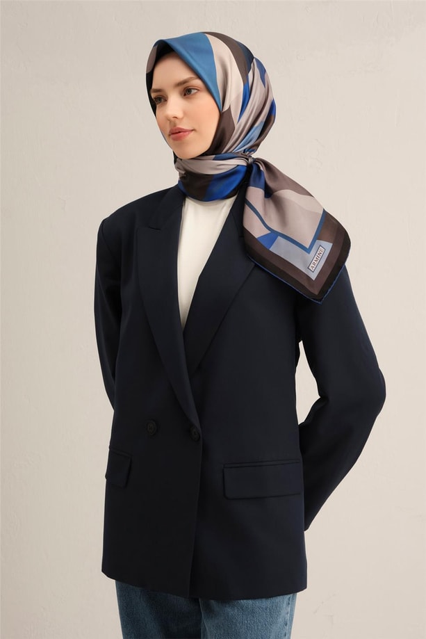 Armine Dijital Saf İpek Eşarp 9331D (T) 58