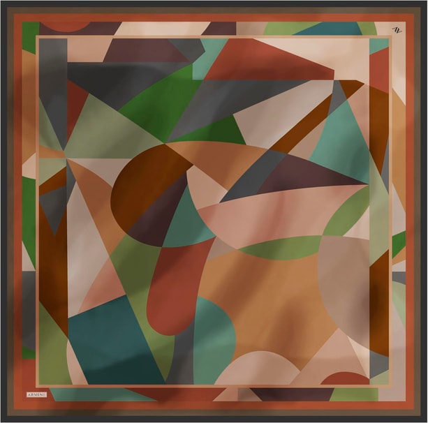 Armine Desenli Saf İpek Sura Eşarp 9331-83