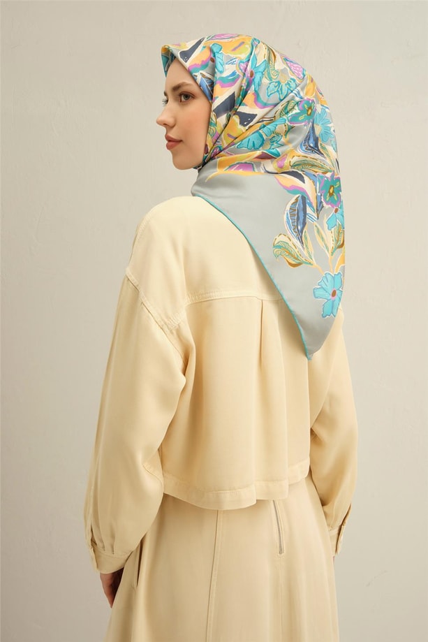 Armine Dijital Saf İpek Eşarp 9332D (T) 80