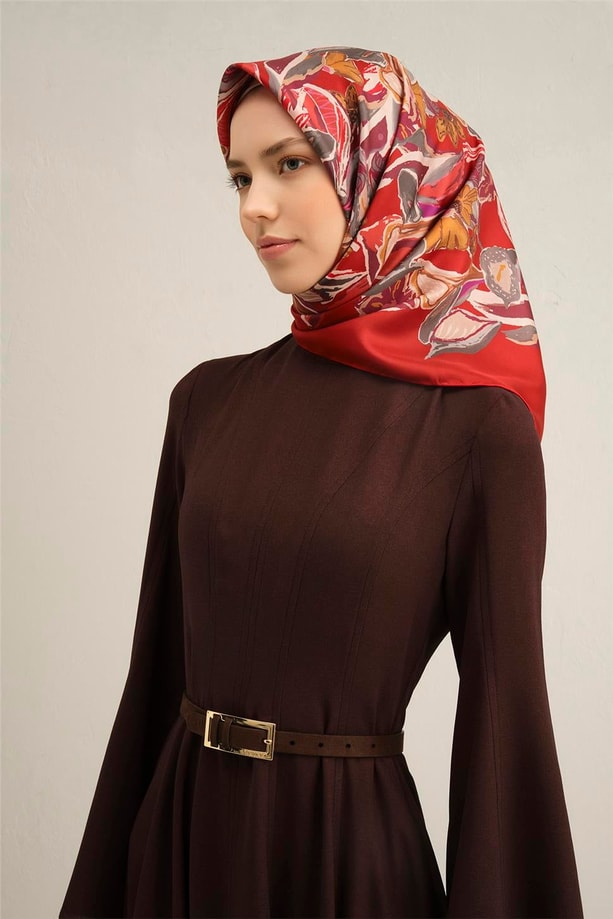 Armine Dijital Saf İpek Eşarp 9332D (S) 85