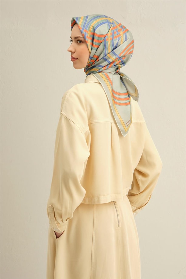 Armine Dijital Saf İpek Eşarp 9333D (T) 35