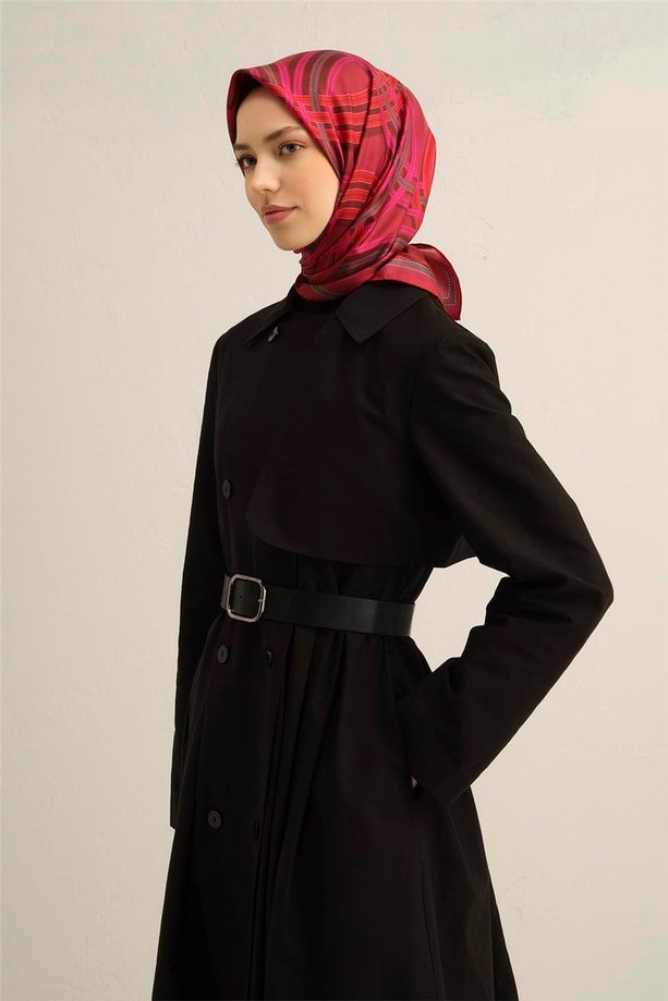 Armine Desenli Saf İpek Twill Eşarp 9333- 83