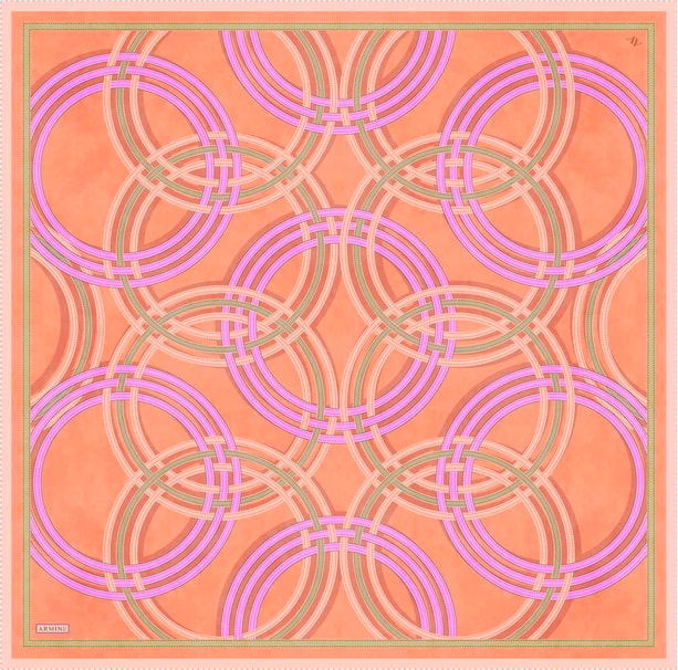 Armine Desenli Saf İpek Sura Eşarp 9333-31