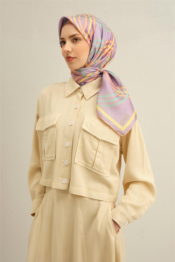 Armine Dijital Saf İpek Eşarp 9333D (S) 51