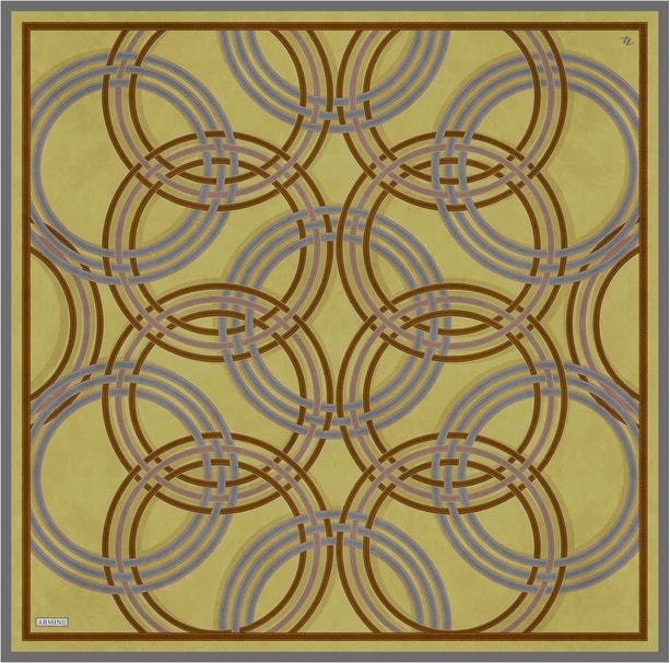 Armine Desenli Saf İpek Sura Eşarp 9333-56