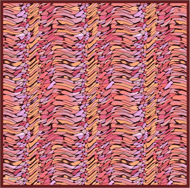 Armine Desenli Saf İpek Twill Eşarp 9335- 33