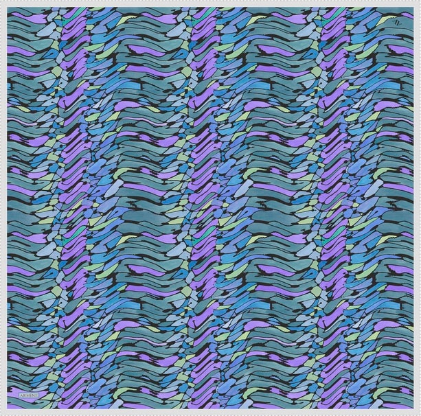 Armine Desenli Saf İpek Twill Eşarp 9335- 35