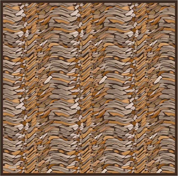 Armine Desenli Saf İpek Twill Eşarp 9335- 81
