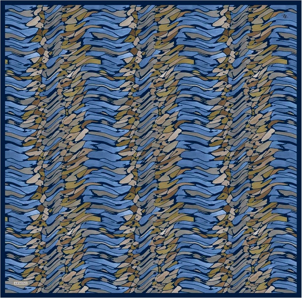 Armine Desenli Saf İpek Sura Eşarp 9335-01