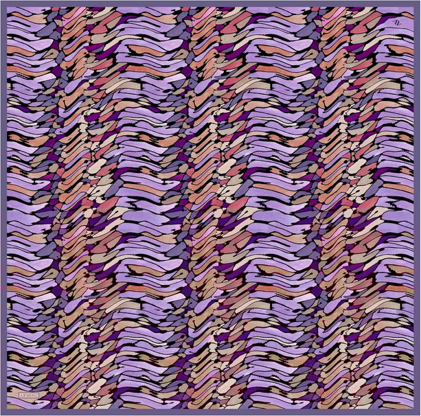 Armine Desenli Saf İpek Sura Eşarp 9335-06