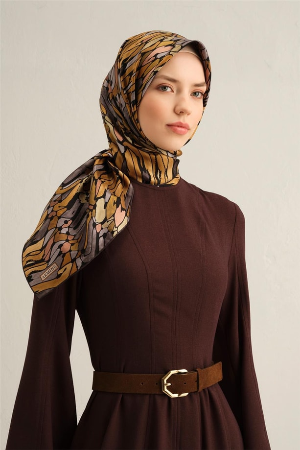 Armine Dijital Saf İpek Eşarp 9335D (S) 50