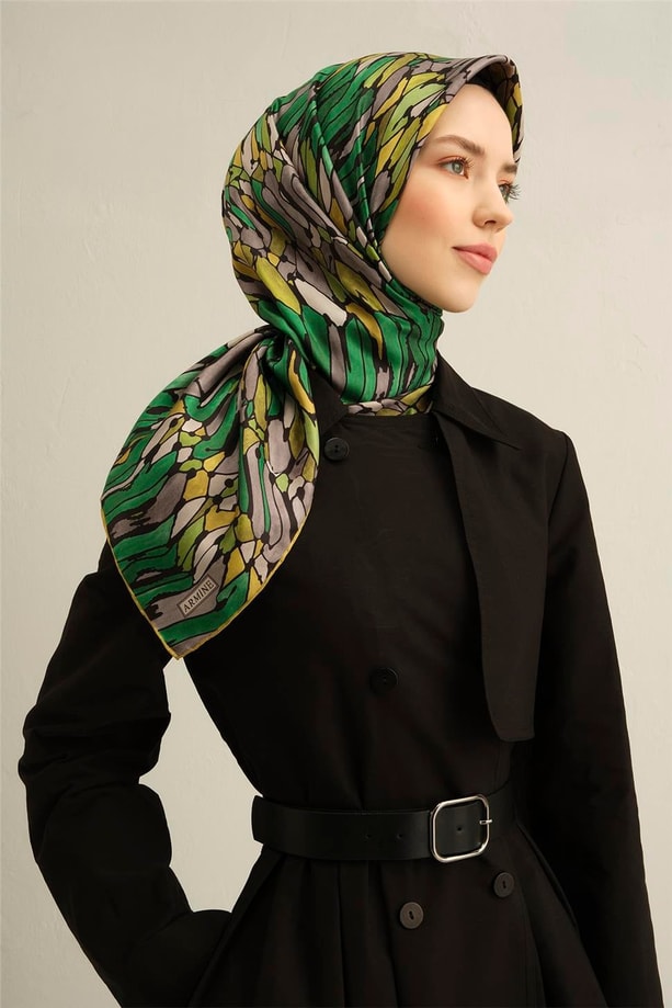 Armine Dijital Saf İpek Eşarp 9335D (S) 84