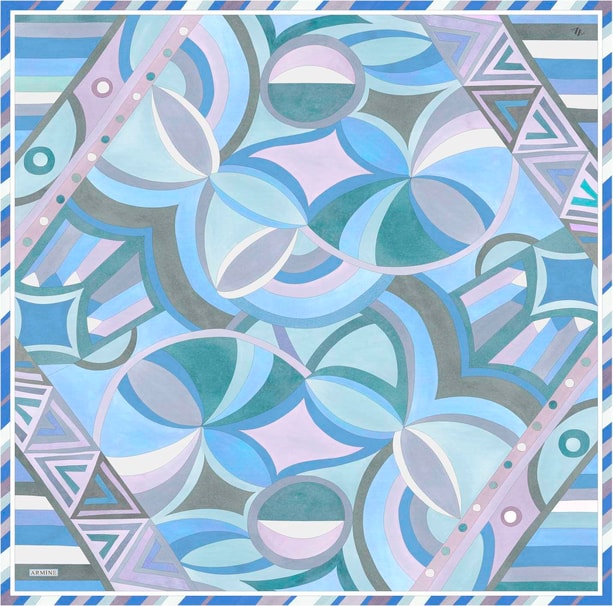 Armine Desenli Saf İpek Twill Eşarp 9336- 32