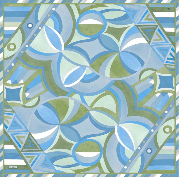 Armine Desenli Saf İpek Twill Eşarp 9336- 51