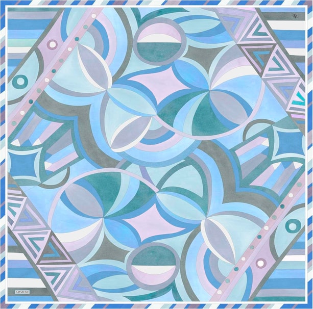 Armine Desenli Saf İpek Sura Eşarp 9336-32