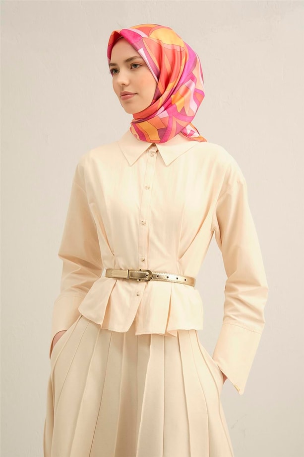 Armine Dijital Saf İpek Eşarp 9336D (S) 55