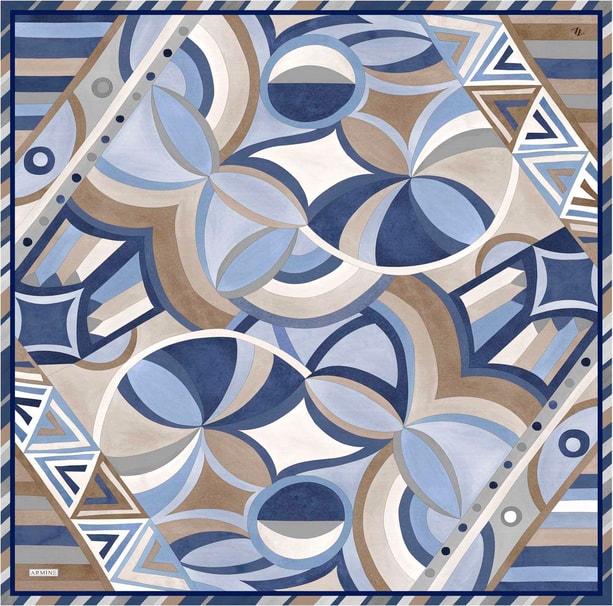 Armine Desenli Saf İpek Sura Eşarp 9336-82