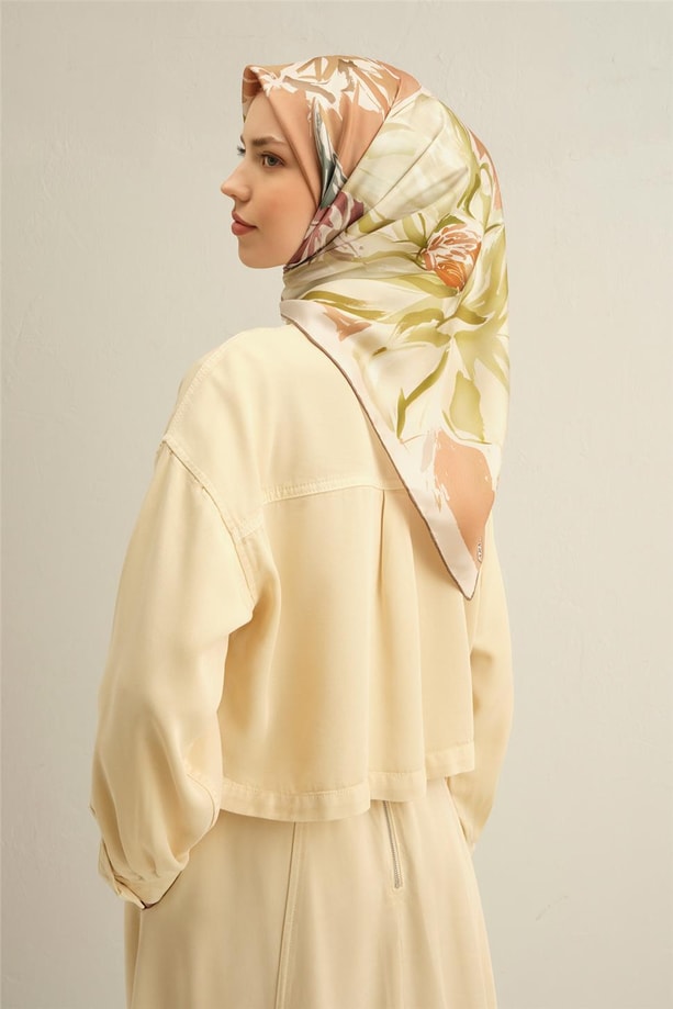 Armine Dijital Saf İpek Eşarp 9337D (S) 04