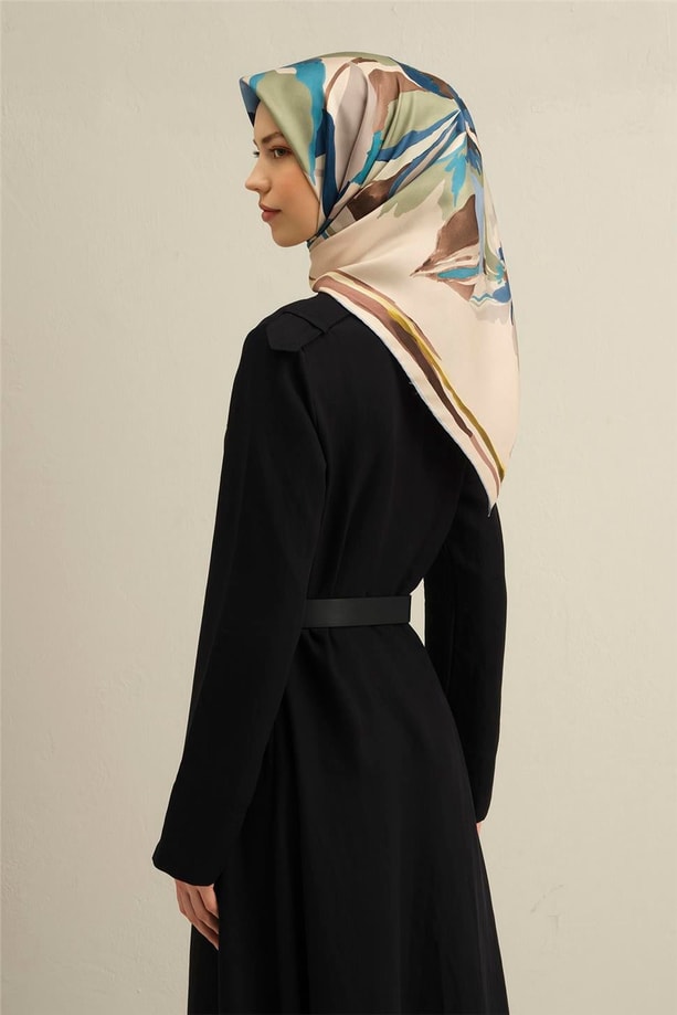 Armine Dijital Saf İpek Eşarp 9340D (S) 34