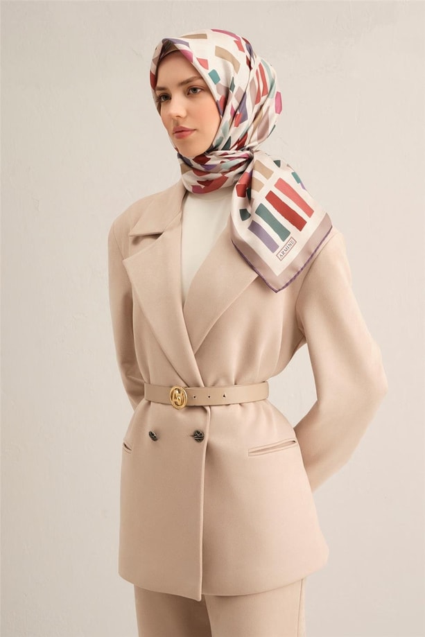 Armine Dijital Saf İpek Eşarp 9341D (S) 04