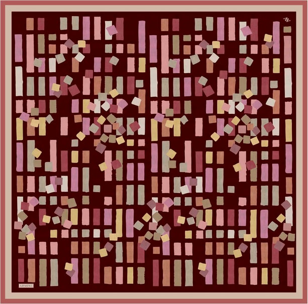 Armine Desenli Saf İpek Sura Eşarp 9341-34