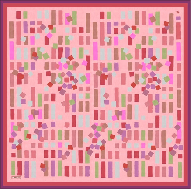 Armine Desenli Saf İpek Sura Eşarp 9341- 51