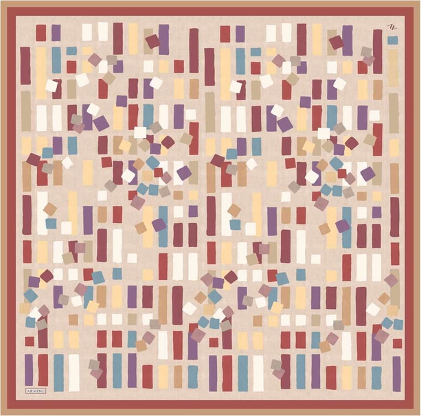 Armine Desenli Saf İpek Sura Eşarp 9341- 80